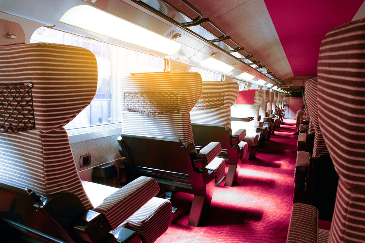 В салоне поезда TGV